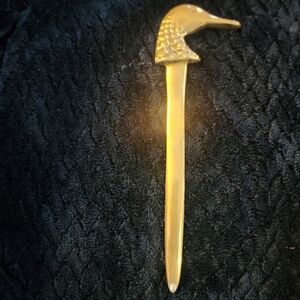 Vintage Brass Duck Head Letter Opener